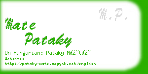 mate pataky business card